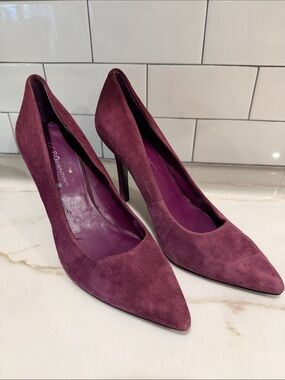 Pointed-Toe Suede Pumps in Plum - Brand: BCBG Generation